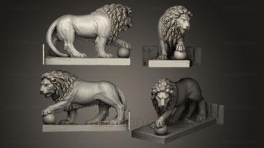 Figurines lions tigers sphinxes (STKL_0083) 3D model for CNC machine